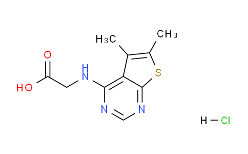 CAS No. 1052405-52-3, 2-((5,6-Dimethylthieno[2,3-d]pyrimidin-4-yl)amino)acetic acid hydrochloride