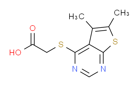 CAS No. 296262-16-3, 2-((5,6-Dimethylthieno[2,3-d]pyrimidin-4-yl)thio)acetic acid