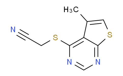 CAS No. 1215925-20-4, 2-((5-Methylthieno[2,3-d]pyrimidin-4-yl)thio)acetonitrile
