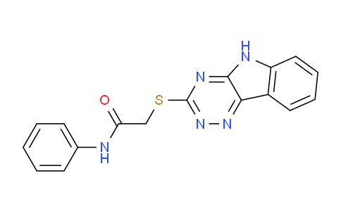 CAS No. 337354-97-9, 2-((5H-[1,2,4]Triazino[5,6-b]indol-3-yl)thio)-N-phenylacetamide