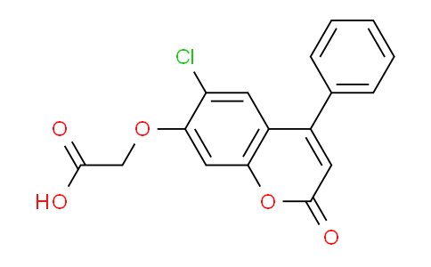 CAS No. 130181-10-1, 2-((6-Chloro-2-oxo-4-phenyl-2H-chromen-7-yl)oxy)acetic acid