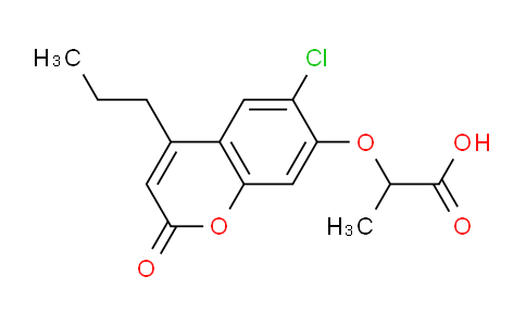 CAS No. 843621-46-5, 2-((6-Chloro-2-oxo-4-propyl-2H-chromen-7-yl)oxy)propanoic acid