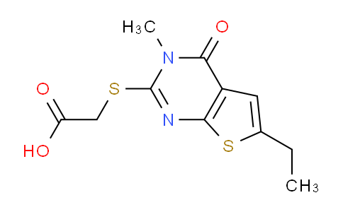 CAS No. 886500-22-7, 2-((6-Ethyl-3-methyl-4-oxo-3,4-dihydrothieno[2,3-d]pyrimidin-2-yl)thio)acetic acid