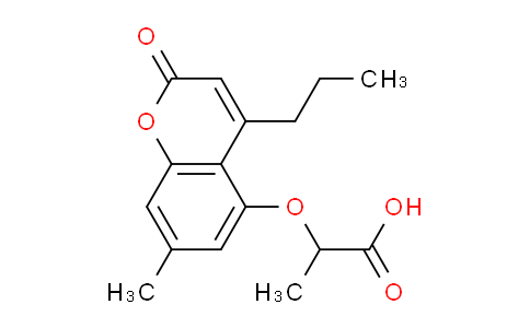 CAS No. 843621-75-0, 2-((7-Methyl-2-oxo-4-propyl-2H-chromen-5-yl)oxy)propanoic acid