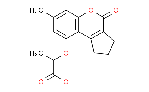 CAS No. 314744-27-9, 2-((7-Methyl-4-oxo-1,2,3,4-tetrahydrocyclopenta[c]chromen-9-yl)oxy)propanoic acid