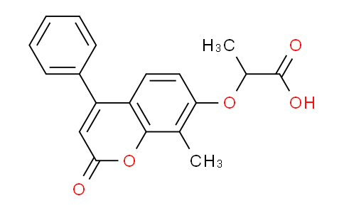CAS No. 307547-35-9, 2-((8-Methyl-2-oxo-4-phenyl-2H-chromen-7-yl)oxy)propanoic acid