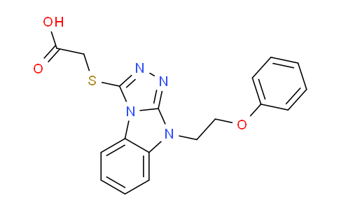 CAS No. 676630-78-7, 2-((9-(2-Phenoxyethyl)-9H-benzo[4,5]imidazo[2,1-c][1,2,4]triazol-3-yl)thio)acetic acid