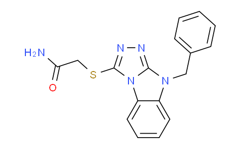 CAS No. 606120-65-4, 2-((9-Benzyl-9H-benzo[4,5]imidazo[2,1-c][1,2,4]triazol-3-yl)thio)acetamide