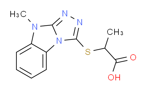 CAS No. 681838-50-6, 2-((9-Methyl-9H-benzo[4,5]imidazo[2,1-c][1,2,4]triazol-3-yl)thio)propanoic acid