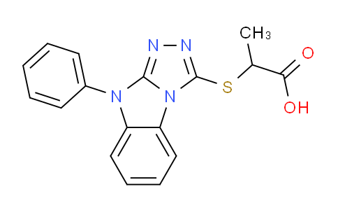 CAS No. 891449-63-1, 2-((9-Phenyl-9H-benzo[4,5]imidazo[2,1-c][1,2,4]triazol-3-yl)thio)propanoic acid