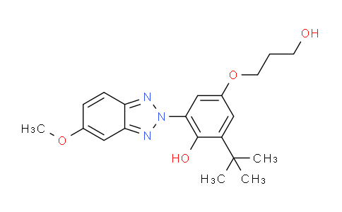 CAS No. 114289-79-1, 2-(1,1-dimethylethyl)-4-(3-hydroxypropoxy)-6-(5-methoxy-2H-benzotriazol-2-yl)-phenol
