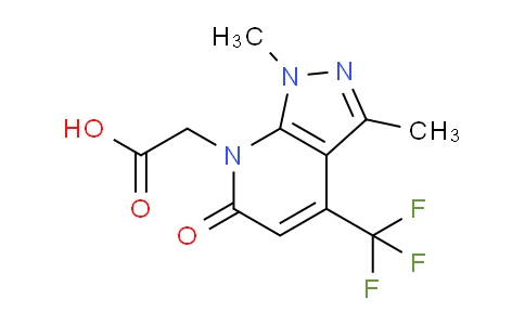 CAS No. 937605-40-8, 2-(1,3-Dimethyl-6-oxo-4-(trifluoromethyl)-1H-pyrazolo[3,4-b]pyridin-7(6H)-yl)acetic acid