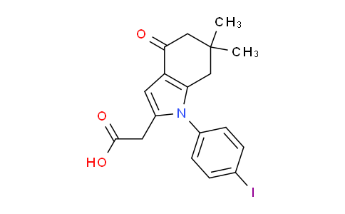 CAS No. 1355175-12-0, 2-(1-(4-Iodophenyl)-6,6-dimethyl-4-oxo-4,5,6,7-tetrahydro-1H-indol-2-yl)acetic acid