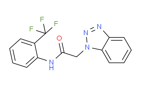CAS No. 332157-62-7, 2-(1H-Benzo[d][1,2,3]triazol-1-yl)-N-(2-(trifluoromethyl)phenyl)acetamide