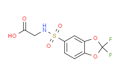 CAS No. 1707579-28-9, 2-(2,2-Difluorobenzo[d][1,3]dioxole-5-sulfonamido)acetic acid