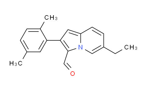 CAS No. 558471-18-4, 2-(2,5-Dimethylphenyl)-6-ethylindolizine-3-carbaldehyde
