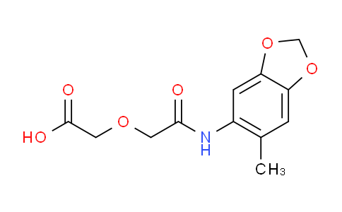 CAS No. 893781-54-9, 2-(2-((6-Methylbenzo[d][1,3]dioxol-5-yl)amino)-2-oxoethoxy)acetic acid