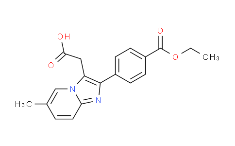 CAS No. 1025962-20-2, 2-(2-(4-(Ethoxycarbonyl)phenyl)-6-methylimidazo[1,2-a]pyridin-3-yl)acetic acid