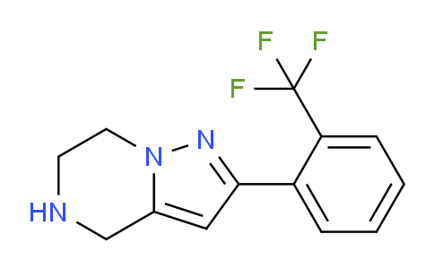 CAS No. 1956376-89-8, 2-(2-(Trifluoromethyl)phenyl)-4,5,6,7-tetrahydropyrazolo[1,5-a]pyrazine
