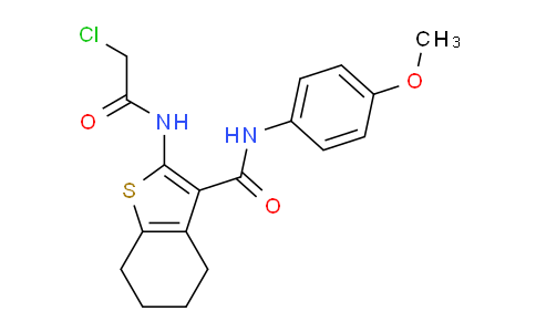 CAS No. 873810-50-5, 2-(2-Chloroacetamido)-N-(4-methoxyphenyl)-4,5,6,7-tetrahydrobenzo[b]thiophene-3-carboxamide