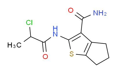 CAS No. 923206-07-9, 2-(2-Chloropropanamido)-5,6-dihydro-4H-cyclopenta[b]thiophene-3-carboxamide