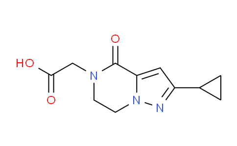 CAS No. 1713463-06-9, 2-(2-Cyclopropyl-4-oxo-6,7-dihydropyrazolo[1,5-a]pyrazin-5(4H)-yl)acetic acid