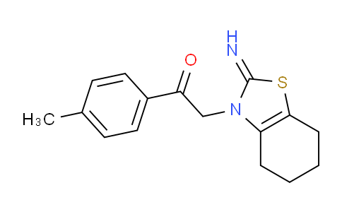 CAS No. 206983-57-5, 2-(2-Imino-4,5,6,7-tetrahydrobenzo[d]thiazol-3(2H)-yl)-1-(p-tolyl)ethanone