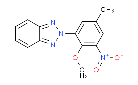 CAS No. 122652-15-7, 2-(2-Methoxy-5-methyl-3-nitrophenyl)-2H-benzo[d][1,2,3]triazole