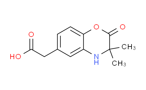 CAS No. 1956381-59-1, 2-(3,3-Dimethyl-2-oxo-3,4-dihydro-2H-benzo[b][1,4]oxazin-6-yl)acetic acid