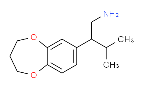 CAS No. 1225793-46-3, 2-(3,4-Dihydro-2H-benzo[b][1,4]dioxepin-7-yl)-3-methylbutan-1-amine