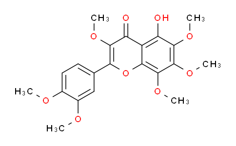 CAS No. 1176-88-1, 2-(3,4-Dimethoxyphenyl)-5-hydroxy-3,6,7,8-tetramethoxy-4H-chromen-4-one