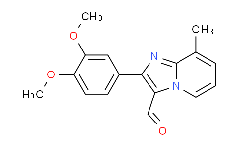 CAS No. 725253-28-1, 2-(3,4-Dimethoxyphenyl)-8-methylimidazo[1,2-a]pyridine-3-carbaldehyde