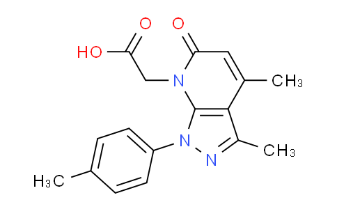 CAS No. 1119449-99-8, 2-(3,4-Dimethyl-6-oxo-1-(p-tolyl)-1H-pyrazolo[3,4-b]pyridin-7(6H)-yl)acetic acid