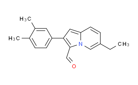 CAS No. 558471-24-2, 2-(3,4-Dimethylphenyl)-6-ethylindolizine-3-carbaldehyde