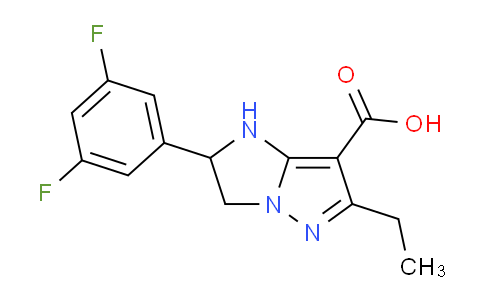 CAS No. 1710292-88-8, 2-(3,5-Difluorophenyl)-6-ethyl-2,3-dihydro-1H-imidazo[1,2-b]pyrazole-7-carboxylic acid