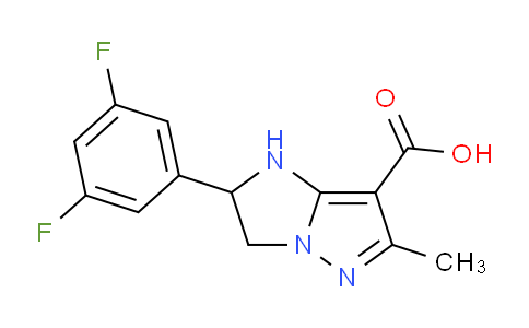 CAS No. 1710471-72-9, 2-(3,5-Difluorophenyl)-6-methyl-2,3-dihydro-1H-imidazo[1,2-b]pyrazole-7-carboxylic acid