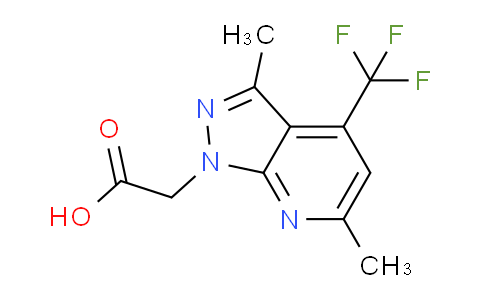 CAS No. 866769-95-1, 2-(3,6-Dimethyl-4-(trifluoromethyl)-1H-pyrazolo[3,4-b]pyridin-1-yl)acetic acid