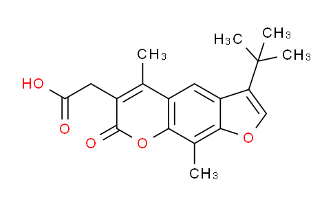 CAS No. 664366-06-7, 2-(3-(tert-Butyl)-5,9-dimethyl-7-oxo-7H-furo[3,2-g]chromen-6-yl)acetic acid