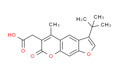 CAS No. 664366-05-6, 2-(3-(tert-Butyl)-5-methyl-7-oxo-7H-furo[3,2-g]chromen-6-yl)acetic acid