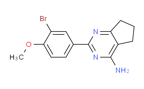 CAS No. 1352305-32-8, 2-(3-Bromo-4-methoxyphenyl)-6,7-dihydro-5H-cyclopenta[d]pyrimidin-4-amine