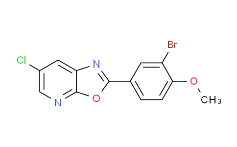 CAS No. 1354749-99-7, 2-(3-Bromo-4-methoxyphenyl)-6-chlorooxazolo[5,4-b]pyridine