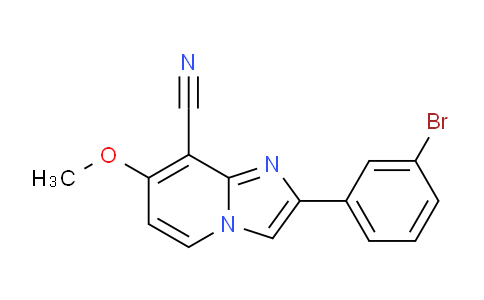 CAS No. 1956376-46-7, 2-(3-Bromophenyl)-7-methoxyimidazo[1,2-a]pyridine-8-carbonitrile