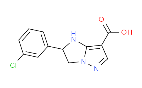 CAS No. 1713589-98-0, 2-(3-Chlorophenyl)-2,3-dihydro-1H-imidazo[1,2-b]pyrazole-7-carboxylic acid