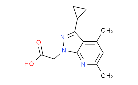CAS No. 937605-66-8, 2-(3-Cyclopropyl-4,6-dimethyl-1H-pyrazolo[3,4-b]pyridin-1-yl)acetic acid