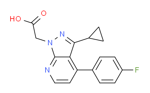 CAS No. 937606-50-3, 2-(3-Cyclopropyl-4-(4-fluorophenyl)-1H-pyrazolo[3,4-b]pyridin-1-yl)acetic acid