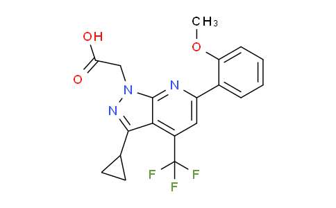 CAS No. 937606-16-1, 2-(3-Cyclopropyl-6-(2-methoxyphenyl)-4-(trifluoromethyl)-1H-pyrazolo[3,4-b]pyridin-1-yl)acetic acid