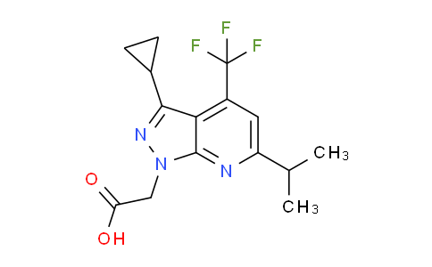 CAS No. 1018144-00-7, 2-(3-Cyclopropyl-6-isopropyl-4-(trifluoromethyl)-1H-pyrazolo[3,4-b]pyridin-1-yl)acetic acid