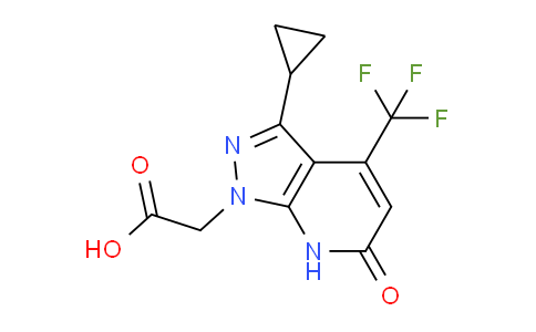 CAS No. 1018053-00-3, 2-(3-Cyclopropyl-6-oxo-4-(trifluoromethyl)-6,7-dihydro-1H-pyrazolo[3,4-b]pyridin-1-yl)acetic acid