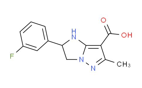 CAS No. 1713713-79-1, 2-(3-Fluorophenyl)-6-methyl-2,3-dihydro-1H-imidazo[1,2-b]pyrazole-7-carboxylic acid