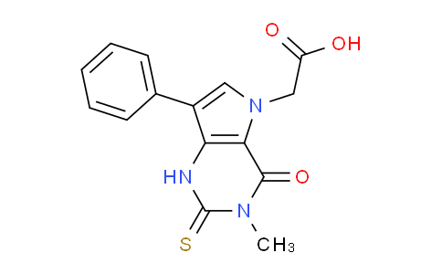 CAS No. 1325304-87-7, 2-(3-Methyl-4-oxo-7-phenyl-2-thioxo-3,4-dihydro-1H-pyrrolo[3,2-d]pyrimidin-5(2H)-yl)acetic acid